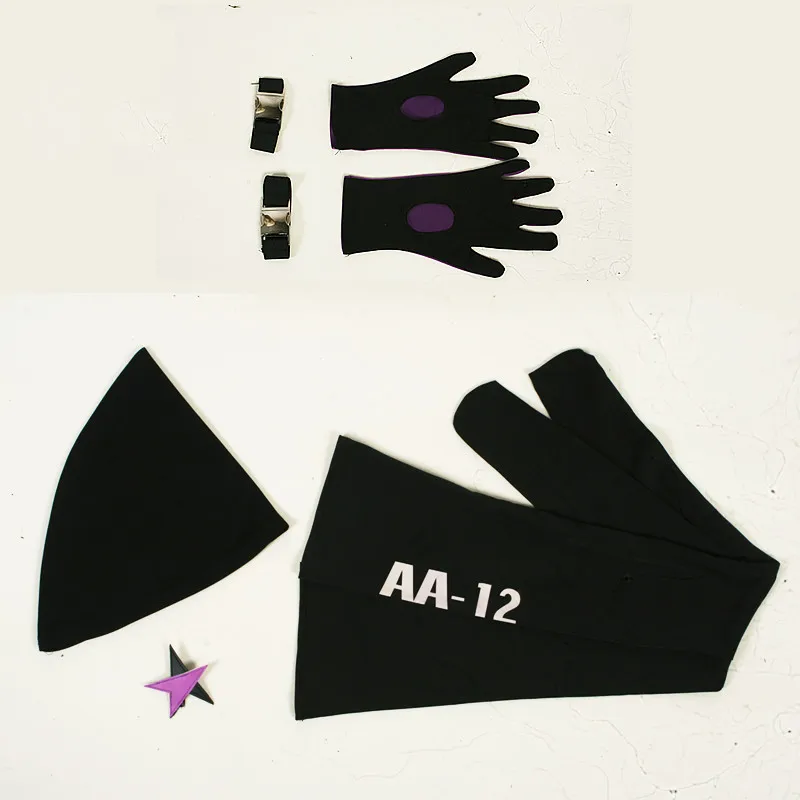 

Game Girls Frontline AA12 Cosplay Costume Super Soldier Outfit Kits Purple Hoodies V-neck Shirt Prop Halloween Carnival Costumes