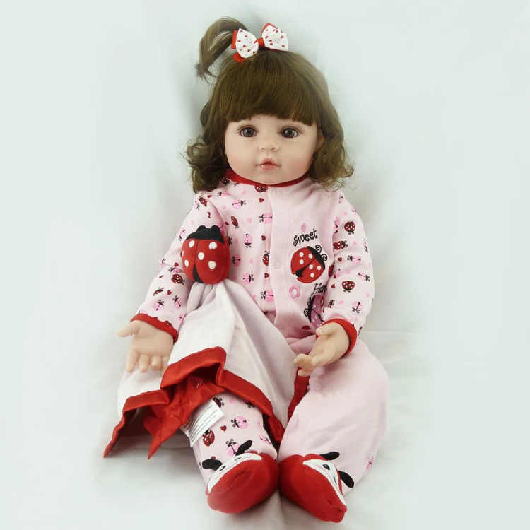 

48cm Reborn Doll Reborn Baby Dolls Full Body Silicone Realistic and Cute Rebirth Dolls Doll Toys Christmas Birthday Gifts