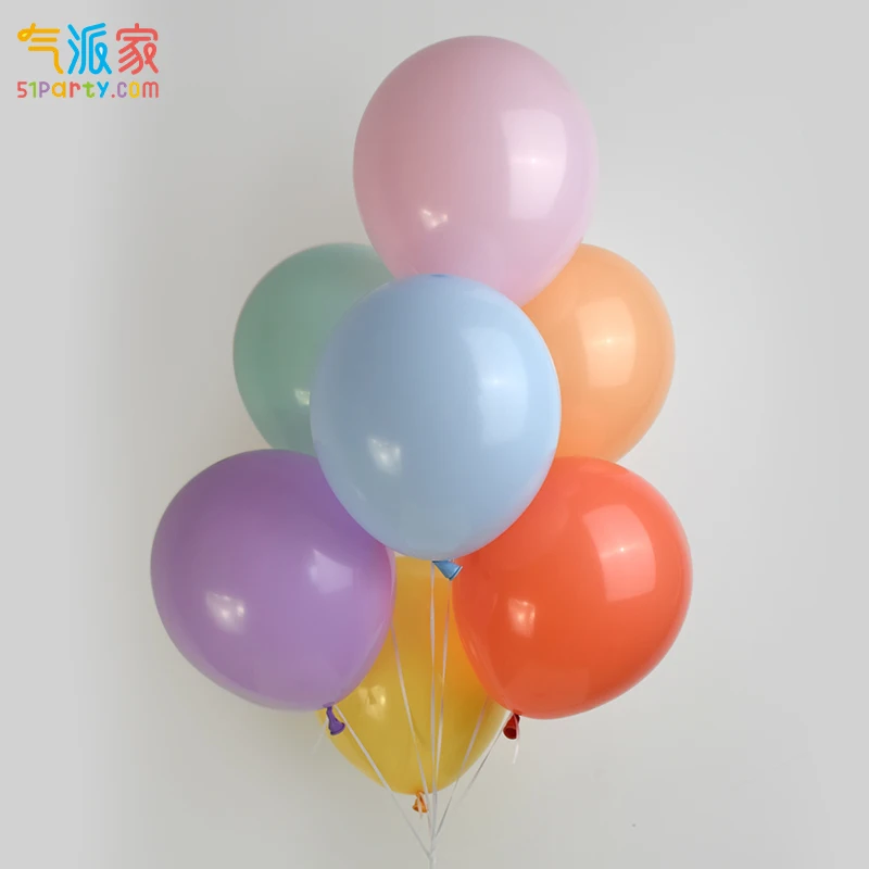 Бесплатная доставка для 10/12 дюймов Макарон цвет воздушных шаров дня рождения и