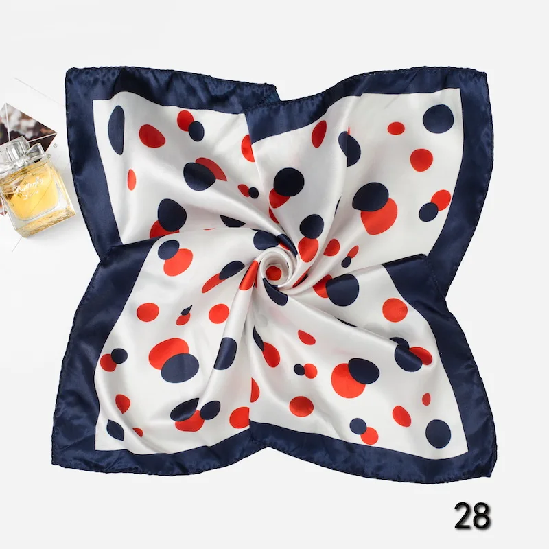 2020 женские шелковые бриллиантовые атласные шарфы на шею модные для волос 50*50 см