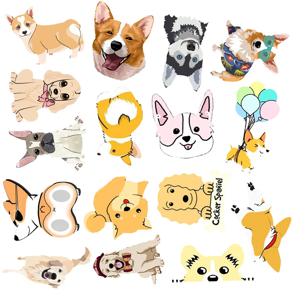 

50 PCS Cartoon Dog VSCO Stickers Pack Waterproof Cool Girl Stickers For Skateboard Laptop Suitcase Motorcycle Car Decal Toys
