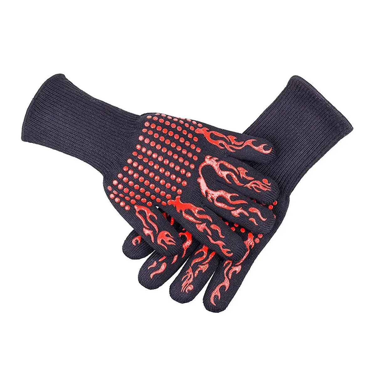 

1 Pair Heat Resistant Thick Silicone Cooking Baking Barbecue Oven Gloves BBQ Grill Mittens Dish Washing Gloves Kitchen
