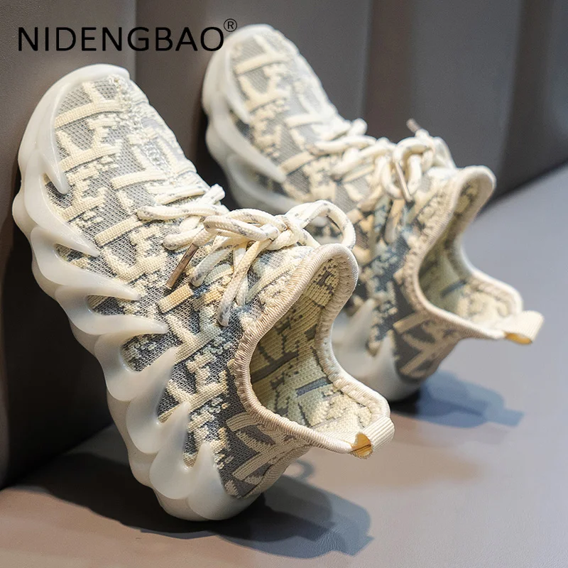 2021 Kids Shoes Boys Child Sneakers Fashion Girls Toddler Soft Bottom Non Slip Mesh Breathable Comfortable Children Sports Shoes