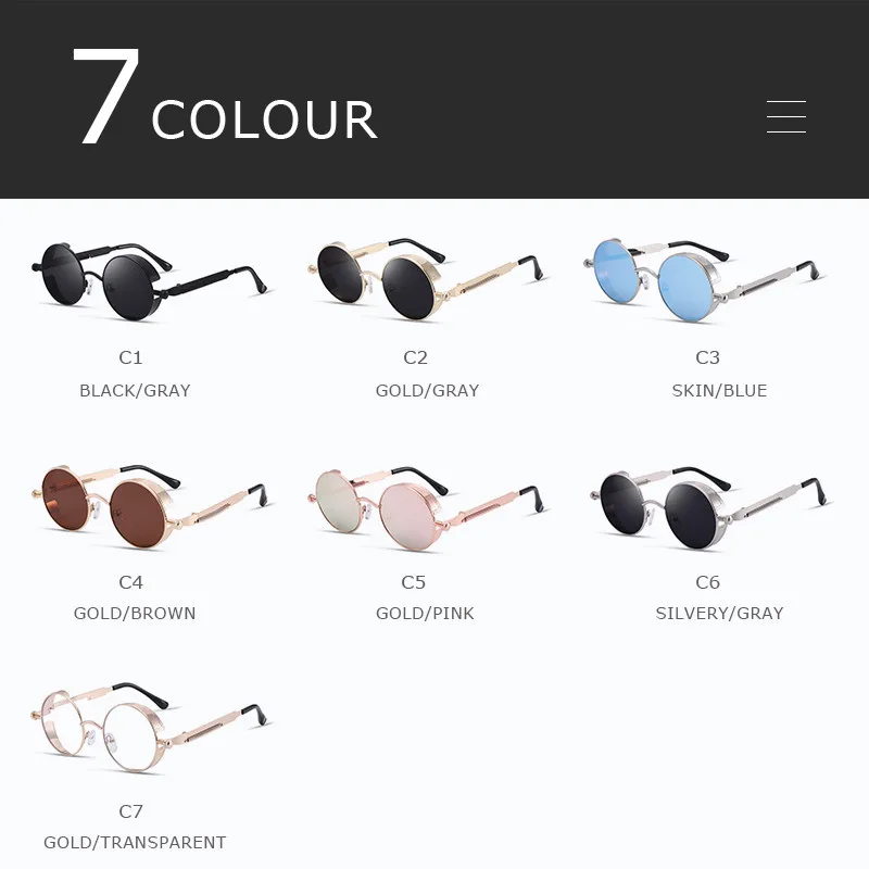 Солнечные очки в готическом стиле UV400 для мужчин и женщин винтажные