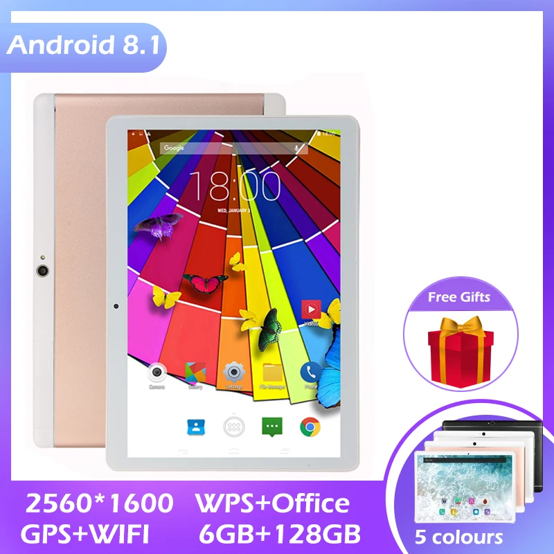 Планшет Android 8 1 2560*1600 IPS 10 дюймовые планшеты две SIM карты двойная камера Bluetooth 4G WiFi