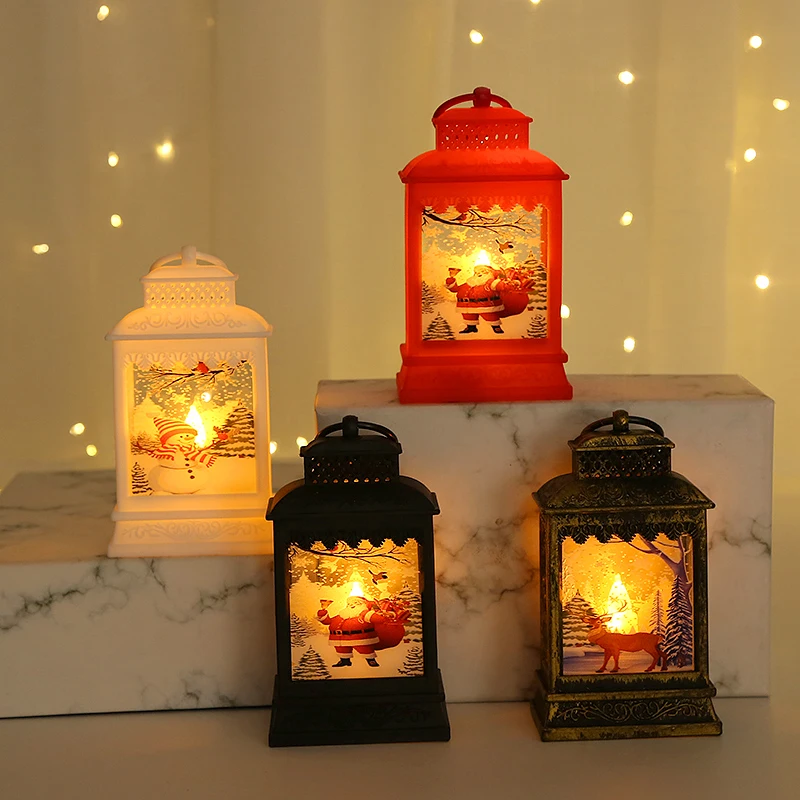 

Санта-Клаус, снеговик, светильник онарь, Рождественский Декор, фотолампа, ночник