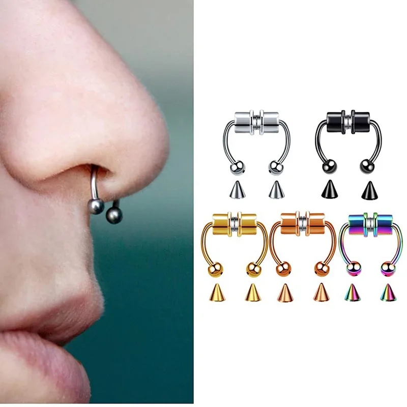 

New Fashion Personality Magnetic Nose Rings for Women Sexy None Piecing Jewelry