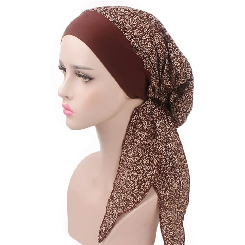

Womens Chemo Hat Turban Head Scarves Pre-Tied Headwear Bandana Elastic Band Soft B95F