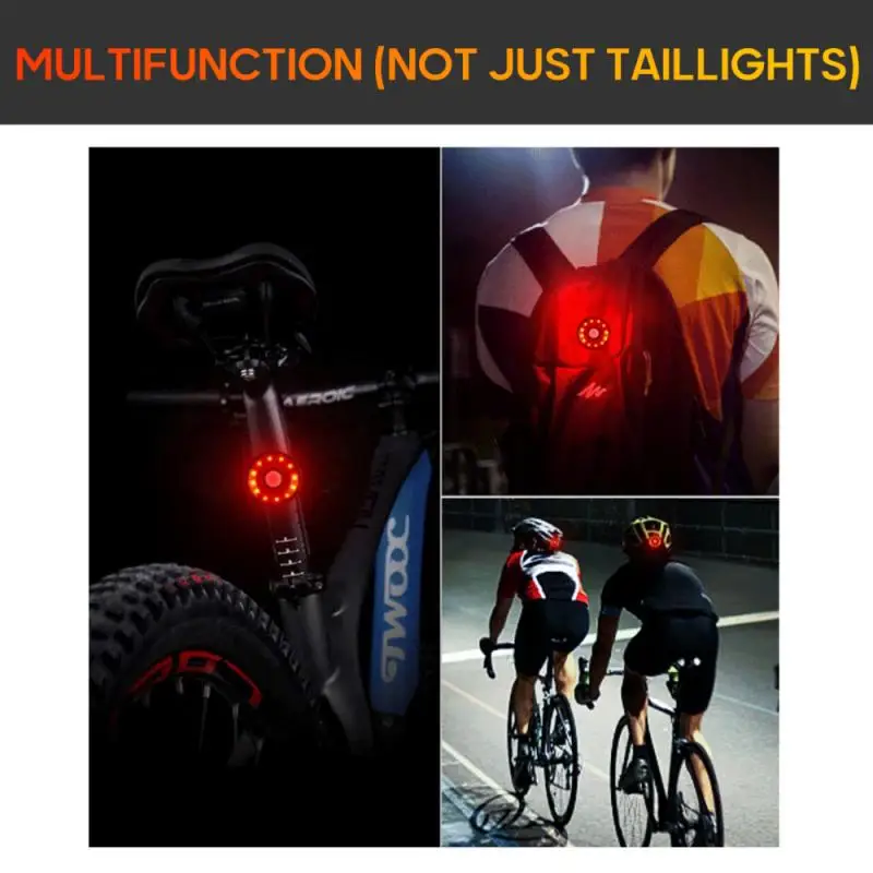 

2021 New Style Waterproof USB Charging 12 Lamp Beads Bicycle Tail Light Night Running Safety Warning Light Helmet Lamp