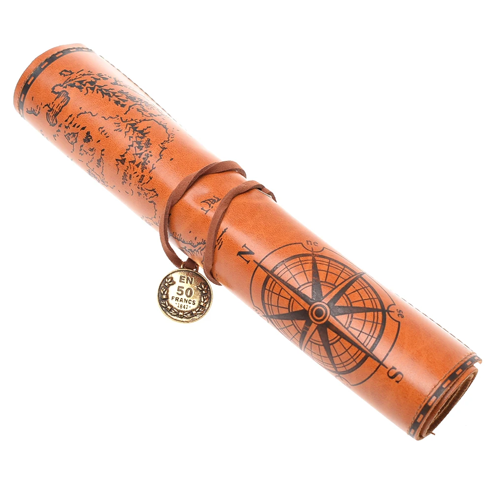 Винтажные Чехлы для карандашей в стиле ретро с картой сокровищами роскошная