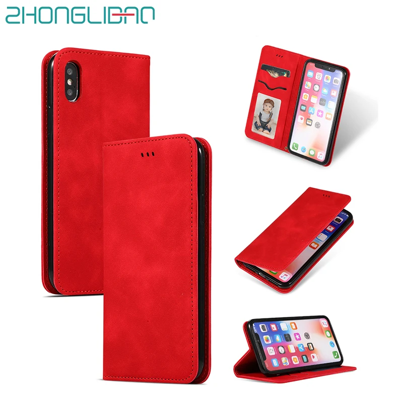 Роскошный кожаный чехол книжка для Iphone Xr 11 Xs Max 11pro X 8 7 6 6s Plus силиконовый магнитный