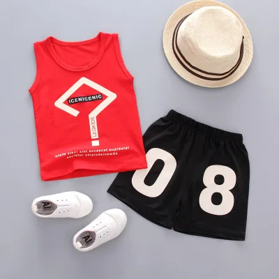 

New Sale Summer Children's Sets Toddler Kids Clothes Set Baby Boys Girls Tracksuits Cotton Tops+Shorts Newborn Infant Outfit