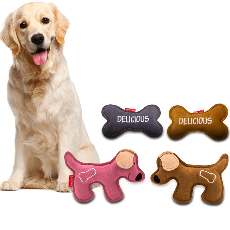 

Прочные кожаные игрушки для домашних животных, игрушка для костей, Интерактивная игрушка в форме животного, жевательная игрушка для чистки ...