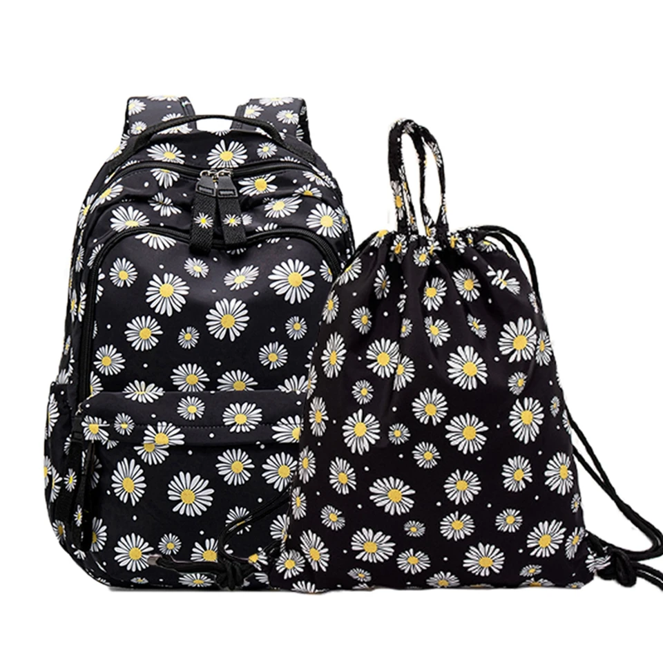Школьный рюкзак с цветочным рисунком для девочек-подростков, большие женские школьные ранцы, легкие школьные ранцы для учебников для детей