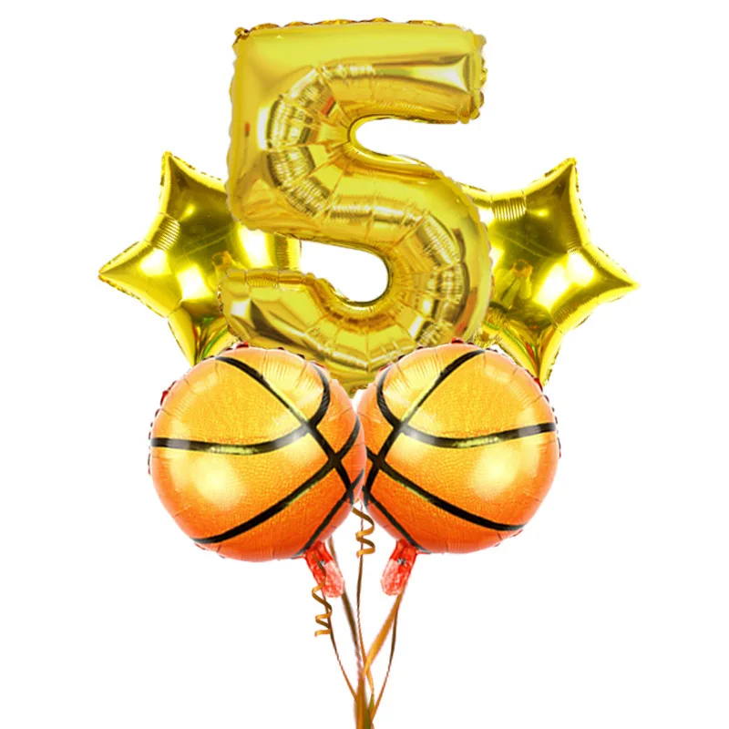5 шт. декоративные баскетбольные шары из фольги | Дом и сад