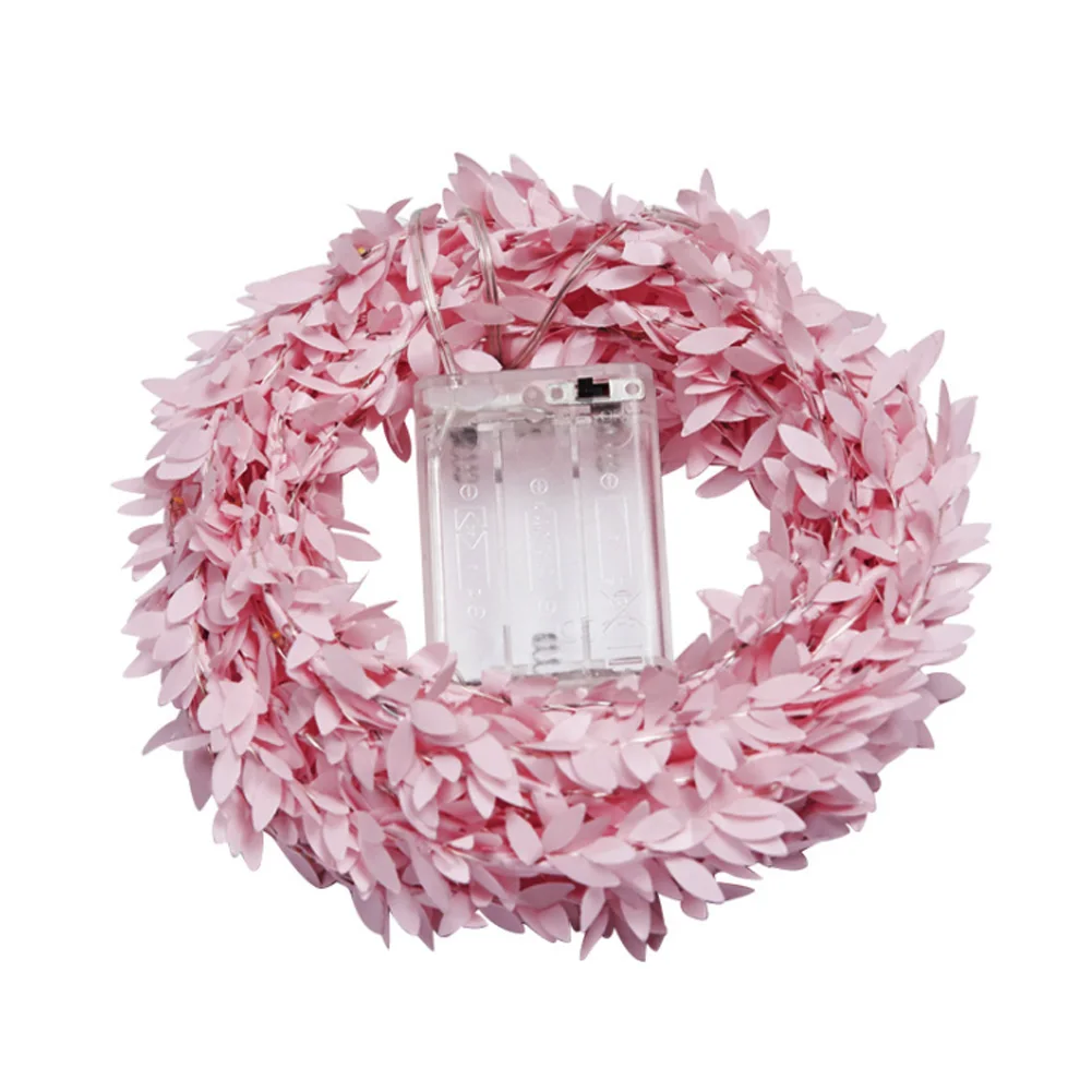 Рождественский венок светодиодный гирлянда 5 м/10 м лист шпагат управляемый через