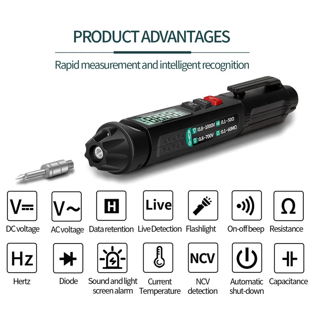 

A3008 Digital Multimeter Tester Voltmeter High-Quality Detection Electric Instrument Pen Measuring Electric Tools WIfi Connect