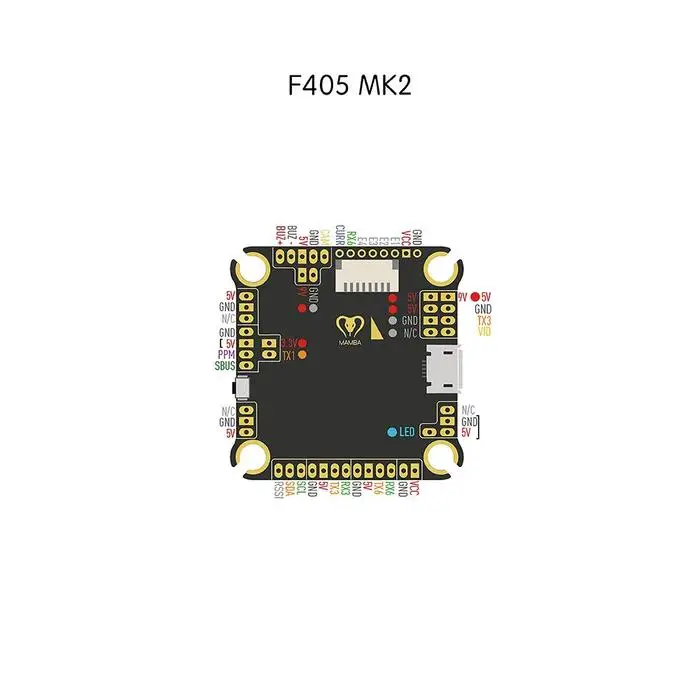 Контроллер полета DIATONE MAMBA F405 MK2 MPU6000 Betaflight OSD 5 в 2 А 9 а BEC черная коробка 3-6S для