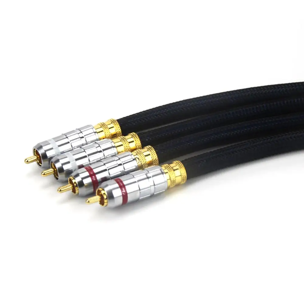 Соединительный кабель 5N для аудио с позолоченным разъемом RCA|audio interconnect cable|interconnect