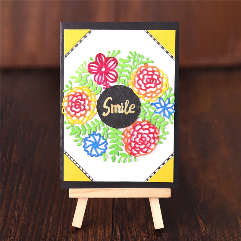 YaMinSanNio Flower Bloom Frame металлические режущие штампы Новый сшитый трафарет для