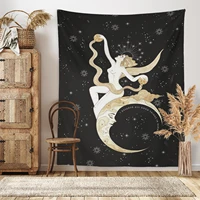 creative naked moon goddess stars witchcraft wall hanging tarot brand polyester living room home dorm decor wall tapestry