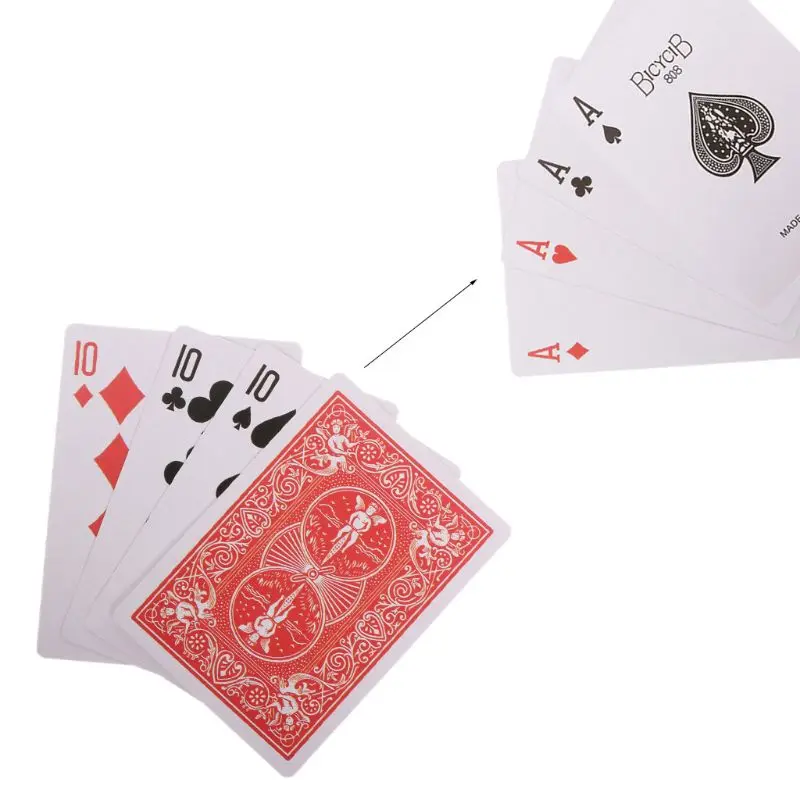 4 карты 10 к трансформатору фокусы магические реквизиты игрушки крупным планом