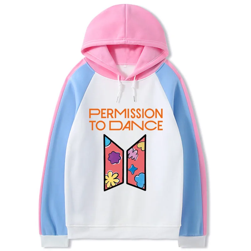 

Kpop Bangtan Boys Permission to Dance Letter Print Hooded Jacket Casual Couples Sweatshirt Oversize Coat Sports Outfit Women Man
