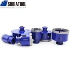 Алмазный сердечник SHDIATOOL 6 шт.компл. сверло с резьбой 58-11 вакуумная пайка керамическая плитка кольцевая пила мрамор фарфор камень маленький размер