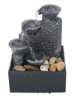 5v indoor reiki meditation fountain with pebble bag waterfall stylish fountain with light stylish desktop decoration for home