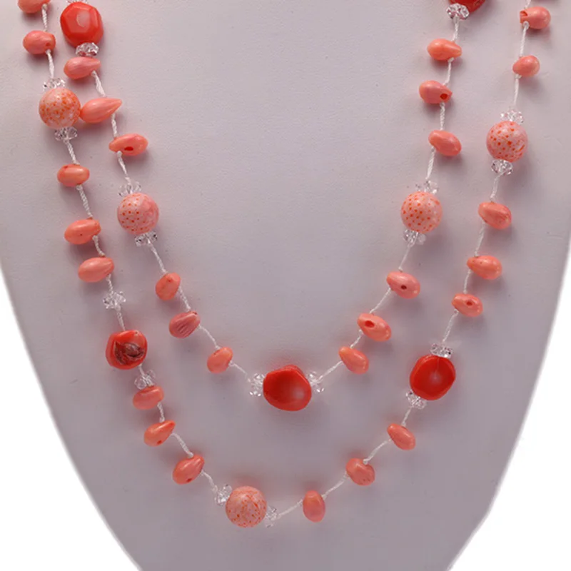 JYX 828 распродажа классических нестандартных коралловых бусин 6*9 мм красный