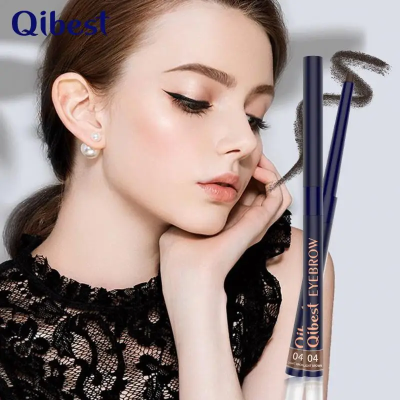 

QIBEST 5 Colors Double Headed Eyebrow Pencil Natural Waterproof Rotating Automatic Eyebrow Pencil With Brush Beauty Tools TSLM1