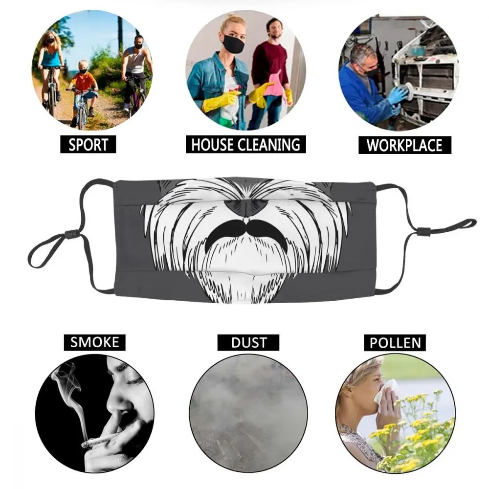 

Schnauzer Mouth Mascarilla Masque Mask Mouth Cover Facial Protective