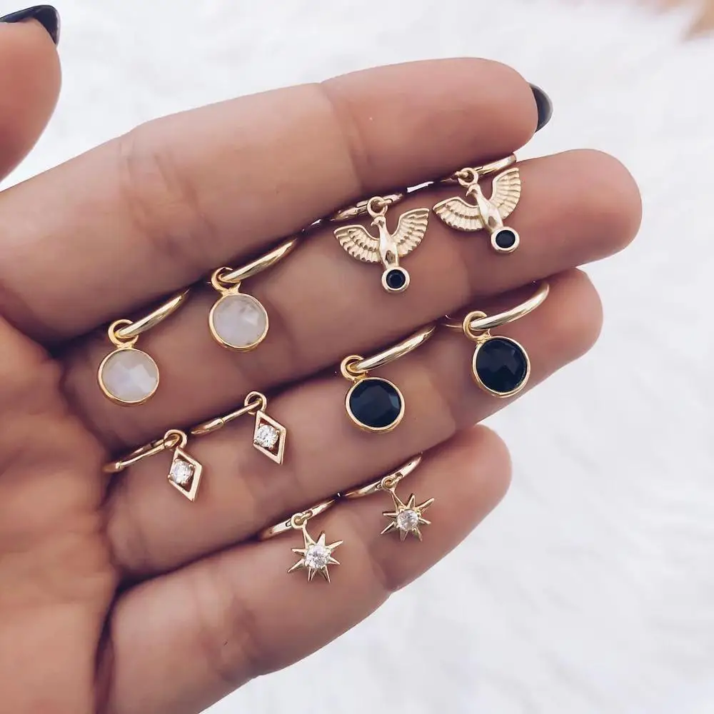 Золото серьги кольца для женщин Надеваемые На ушной хрящ ювелирное изделие