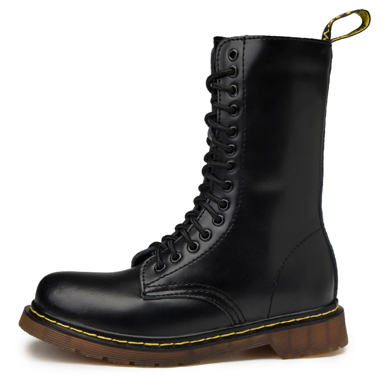 

Men Ankle Boots Men Outdoor Leather Winter Warm Man Boots Motorcycle Hunting Boots For Men Shoes High Top Black Boots