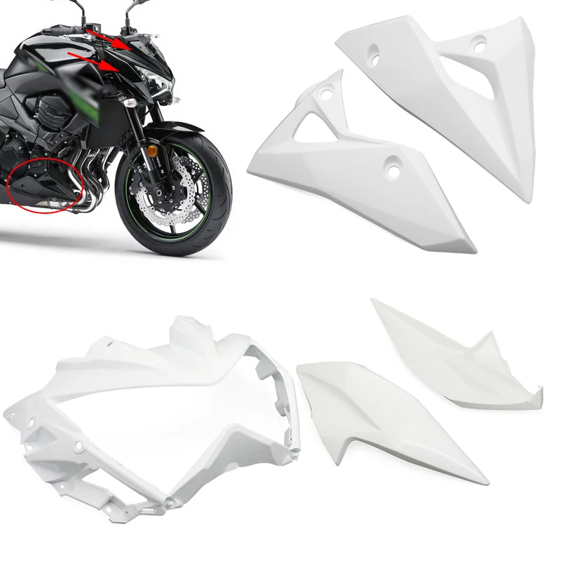 

For Kawasaki Z800 2013 2014 2015 2016 Front Upper Head Injection Fairing Cover Side Panel Cap & Under Lower Side Fairings Guard