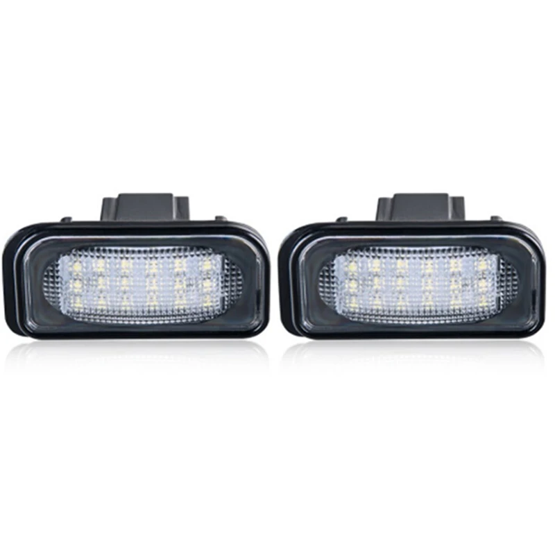 

2Pcs White Led License Plate Light No Error For W203 Car Number Plate Lamp For W203 4Door 2001-2007
