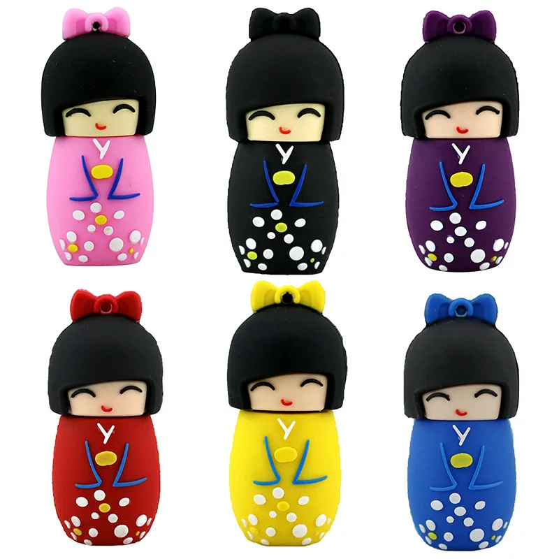 Японское кимоно кукла мультфильм аниме Красивая Сакура девочка USB
