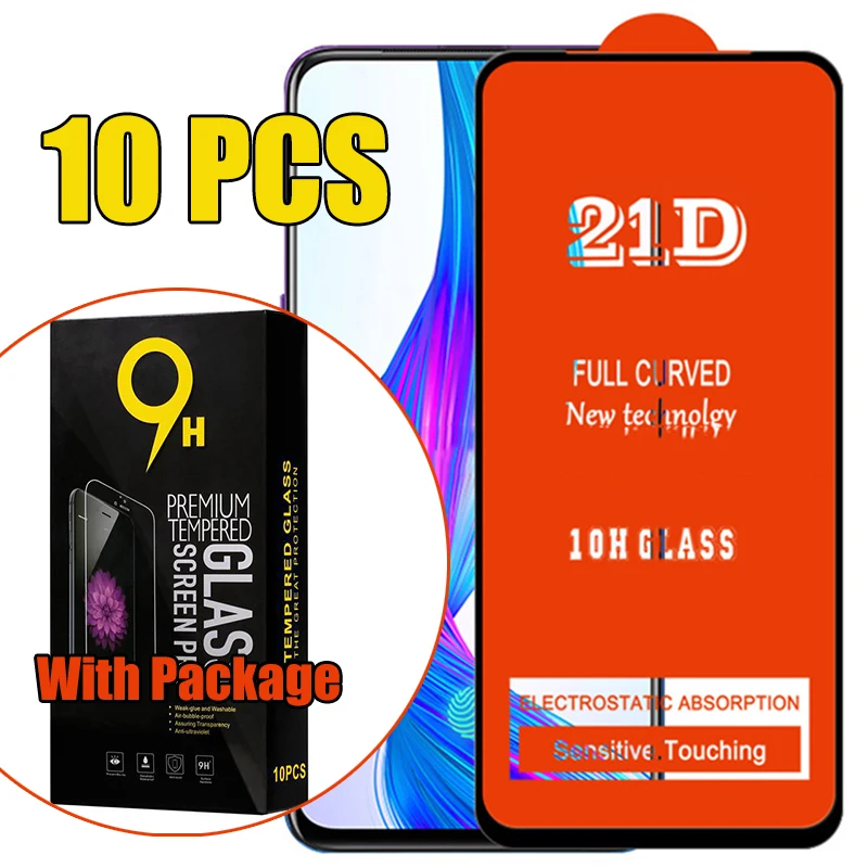 

Защитное стекло 21D для Xiaomi Mi 10 Lite, 10T, 9 SE, CC9 Pro, POCO X2, F2, 9T, A3, 10 шт.
