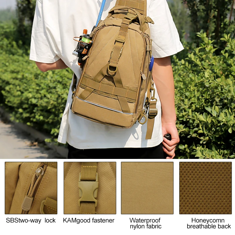 Многофункциональная сумка для рыболовных снастей нейлоновая уличная