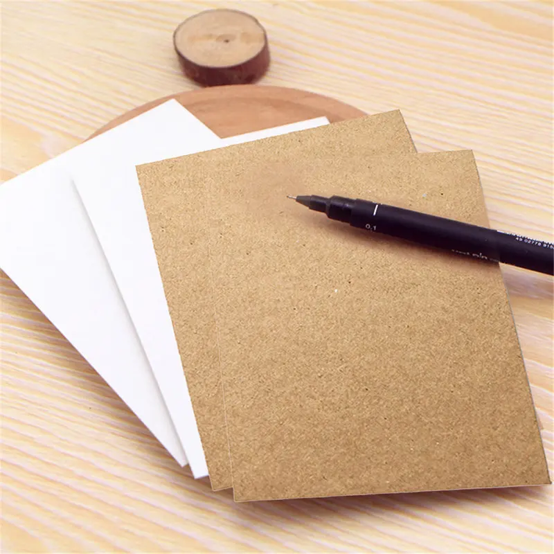 

20Pcs DIY Blank Greeting Card Kraft Paper Postcard Vintage Blank Postcards DIY Hand Painted Scarpbooking Graffiti Message Card