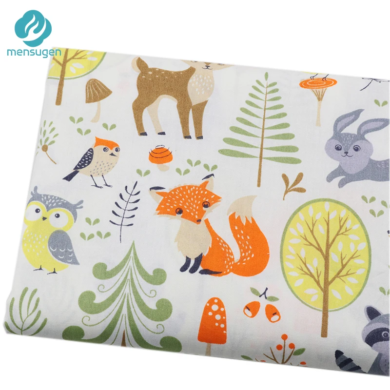 Ткань по метрам хлопчатобумажная ткань с изображением животных мультяшный