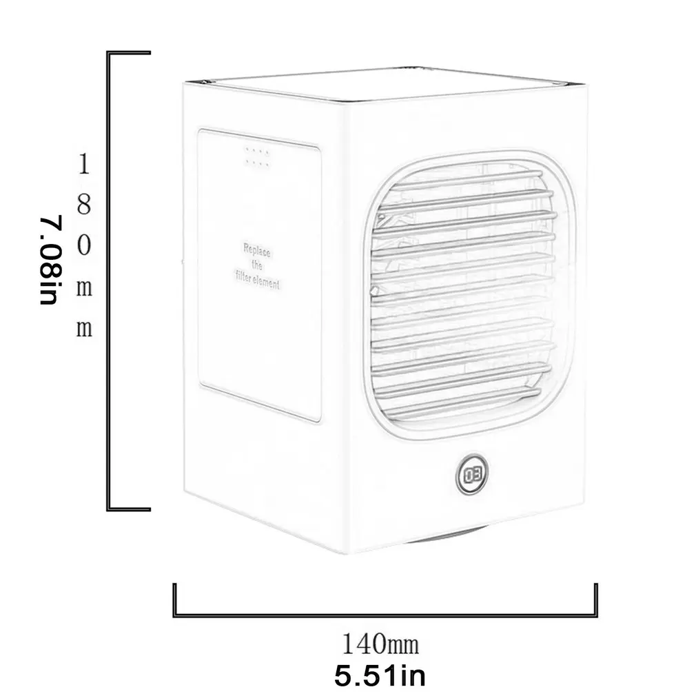

Shaking Head Water-cooled Air Conditioning Fan Integrated Humidifier Home Bedroom Mini Large Capacity Usb Atomizer