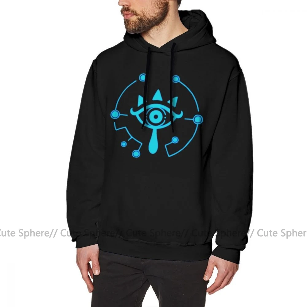 Zelda Breathing Of The Wild Толстовка Sheikah slate Legend Of Zelda Breathing Of The Wild толстовки популярный мужской пуловер с капюшоном - Цвет: Black