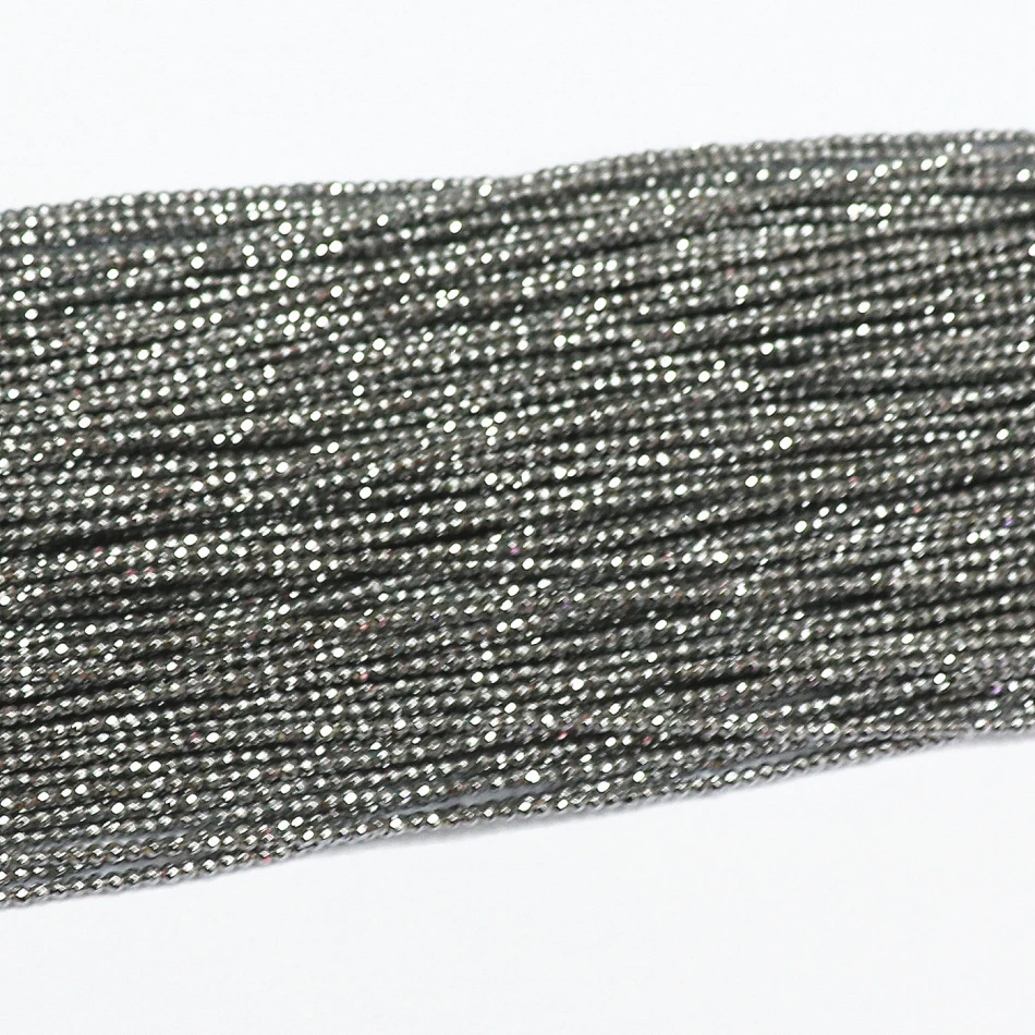 Новый серебристый гематитовый камень 2 мм 3 Круглые граненые свободные бусины