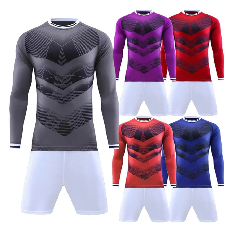 Новая футбольная форма Настраиваемые футбольные майки наборы 2 шт тренировочные