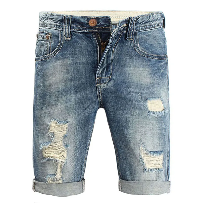 2020 новые летние модные брендовые качественные мужские рваные джинсовые шорты 100%