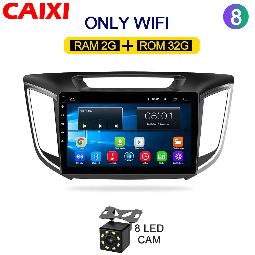 cx-IX25-32g-CAM Автомобильный Android 8,1 2G ram 3 2G rom автомобильный Радио мультимедийный плеер gps навигация для hyundai ix25 creta- 2din видео плей - Цвет: cx-IX25-32g-CAM