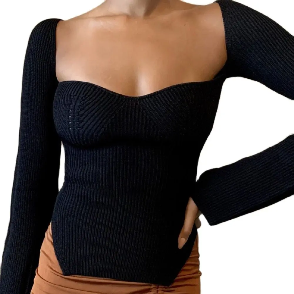 

2021 Factory Price Fashion New Hot-Selling Women's Autumn And Winter Solid Color Pullover Sweater Slim Sweater