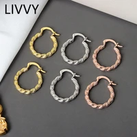 livvy silver color cross winding round lace small stud earrings for fashion women jewelry accessories