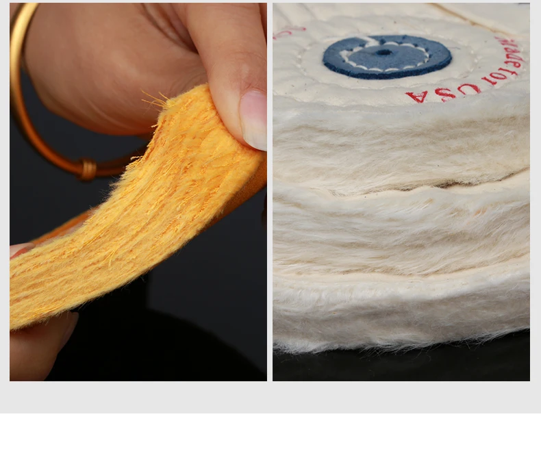 Cotton Polishing Wheel Cloth Buffing 3/4/5inch Arbor Buffer Mirror Polish White Round 50 layers Abrasive Tools | Украшения и